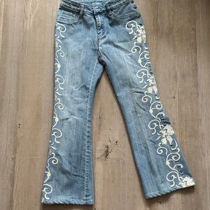 Embroidered Blue Jeans